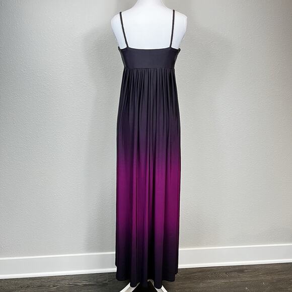 Y2K Maxi Dress Sleeveless Sz 4 Whimsigoth Dark Romantic Plum Ombre Fairy Vamp - Picture 2 of 11